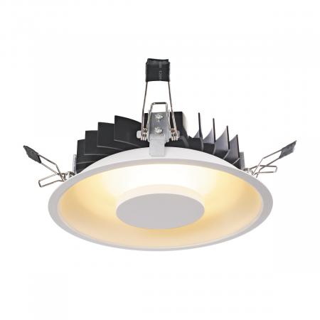 Edle Erscheinung an der Decke OCCULDAS LED-Deckeneinbauleuchte, rund, weiss, Ø22cm, SLV 117311