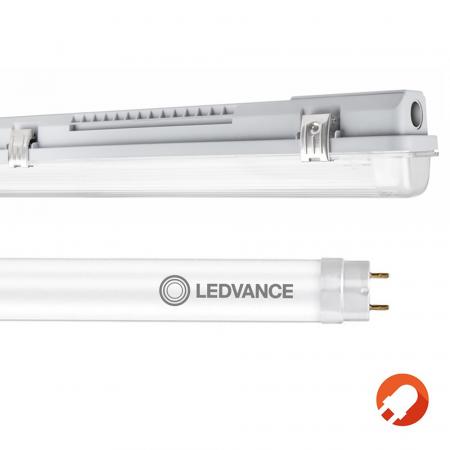 150cm Ledvance LED Feuchtraumleuchte inkl.1x Ultra Output LED Röhre aus Glas - 2  Leistungsstufen wählbar - neutralweißes Licht 4000K
