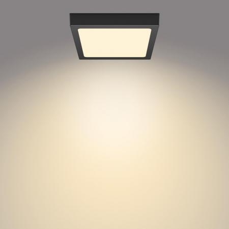 Philips Einbauspot Magneos Slim Surface eckig 12W schwarz 2700K warmweißes Licht