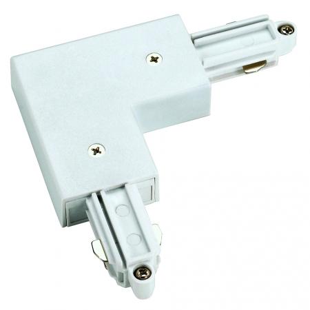 SLV 143051 Eckverbinder für 1-Phasen HV-Stromschiene, Aufbauversion weiss, Erde aussen