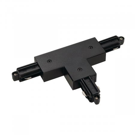 SLV 143070 T-Verbinder für 1-Phasen HV-Stromschiene, Aufbauversion schwarz, Erde links
