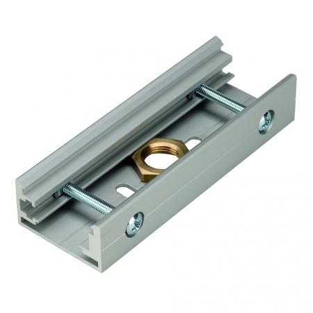 SLV 145604 EUTRAC Stossstellenverbinder für 3-Phasenschiene, silbergrau