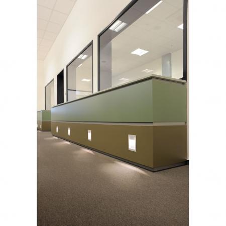LED DOWNUNDER PUR Wandeinbauleuchte 5,2W warmweißes Licht eckig weiß SLV 151952