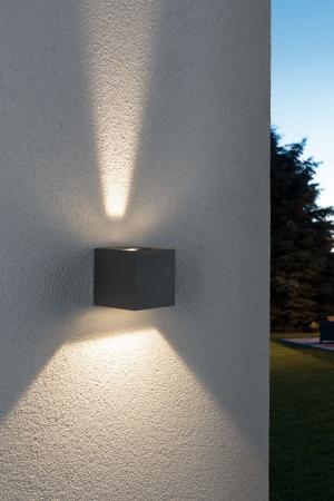 Lichtspiel LED Außenwandleuchte Special Cybo eckig grau Aluminium Paulmann 18000