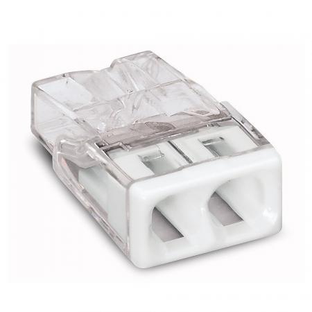 100 x Wago 2273-202 Verbindungsklemme transparent für alle Leiterarten 2-Leiter bis 0,5-2,5qmm