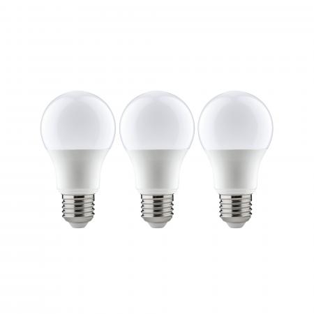 Paulmann 28871 3er-Pack Standard LED Birne E27 8W warmweiß Opal