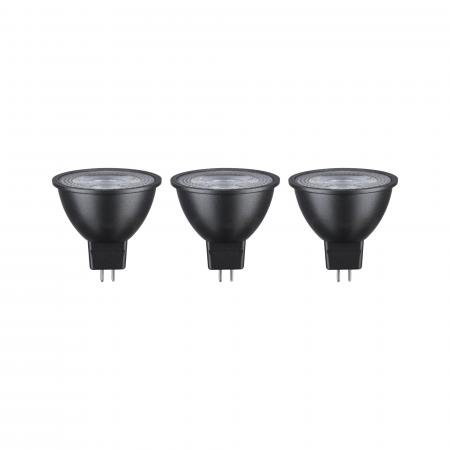 3er Set Paulmann 28912 LED Reflektor GU5,3 modern 6W warmweiß Grau
