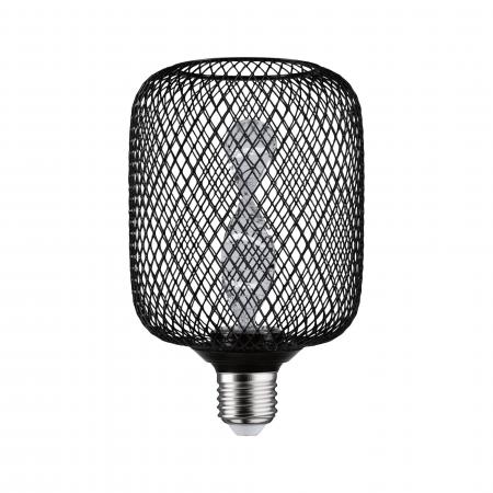 Paulmann 29082 Metallic Glow Standard 230V LED Leuchtmittel Zyl E27 Helix 110lm 3,5W 1800K Schwarz