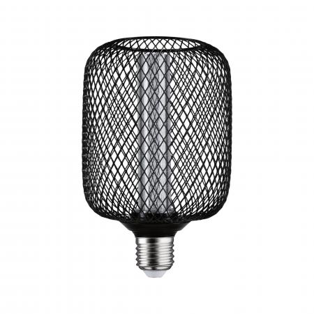 Paulmann 29083 Metallic Glow Standard 230V LED Leuchtmittel Zyl E27 Spiral 200lm 4,2W 1800K Schwarz