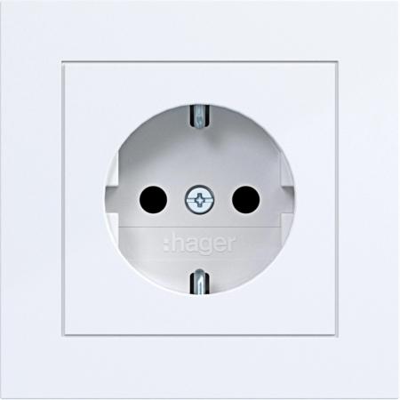 Hager Std. SCHUKO ADP erh. BS SK A.1 liweiß gl