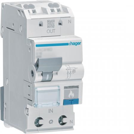 Hager AFDD mit LS 1P+N 6kA C-10A 2M
