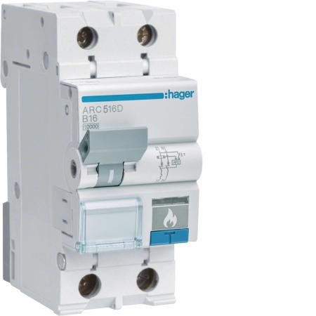 Hager AFDD mit LS 1P+N 10kA C-6A 2M