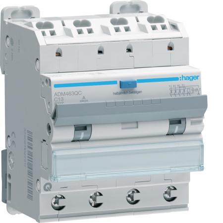 Hager FI-LS 4P 6kA C-13A 30mA Typ A QC/QB