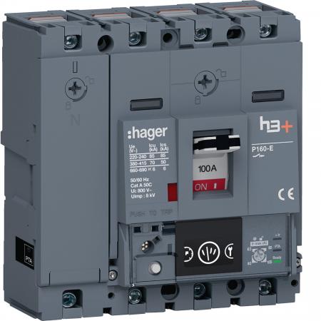 Hager Leistungssch.h3+ P160 Energy 4x100A 70kA
