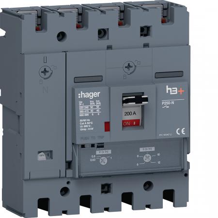 Hager Leistungsschalter h3+P250 TM 4x200A 40kA