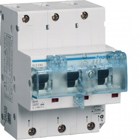 Hager SLS-Schalter 3P E-80A Hutschiene
