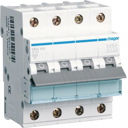 Hager LS-Schalter 3P+N 6kA B-40A 4M