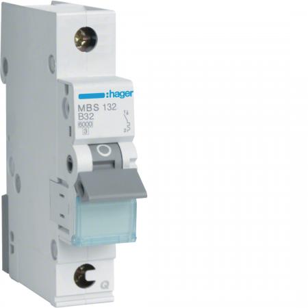 Hager LS-Schalter 1polig 6kA B-32A 1M QC