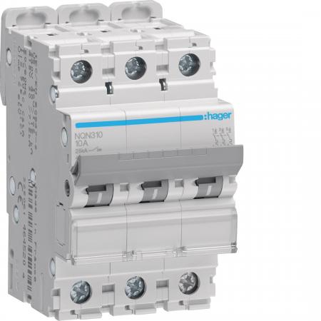 Hager LS-Schalter 3P 25kA B-10A 3M