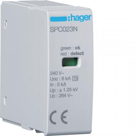 Hager Steckmodul T3 1P Uc 264V In 5kA
