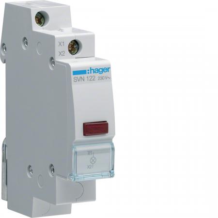 Hager SVN122 LED-Leuchtmelder rot, 230 V AC, 1 PLE