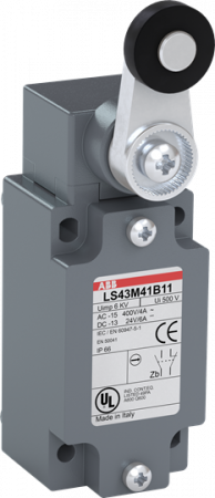 ABB LS43M41B11 Standard-Positionsschalter Metall-Gehäuse IP66 Polyamid-Rollenschwenkhebel D=22