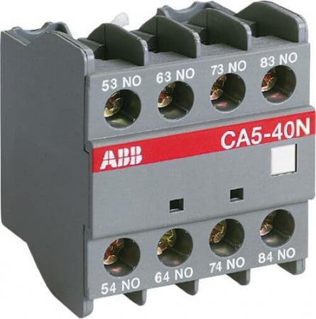 ABB CA5-22M-AU Hilfskontaktblock, 4-polig, 2S+2Ö, Goldkontakte, frontseitige Montage