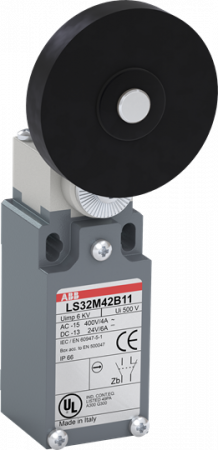 ABB LS33M42B11 Standard-Positionsschalter Metall-Gehäuse IP66 Gummi-Rollenschwenkhebel D=50