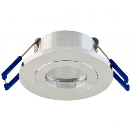 EVN 350014 Deckeneinbauleuchte Aluminium rund GZ4 12 V AC/DC dimmbar für Halogen und LED Einbaudurchmesser 47 mm