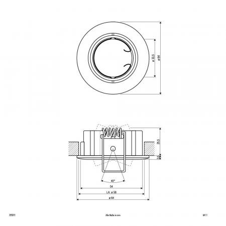 EVN Decken-Einbaustrahler für G4 Leuchtmittel rund schwenkbar chrom IP20 12V EinbauØ58