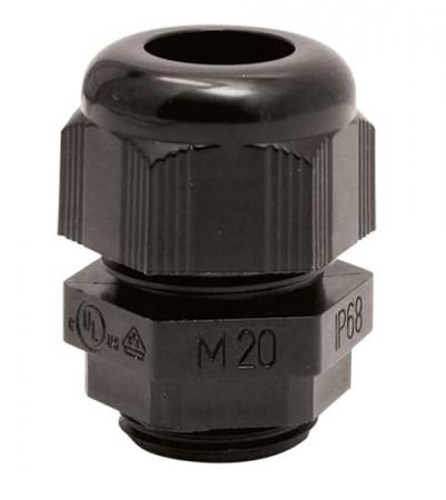 ABB F8000940 SIB-TEC Kabelverschraubung PG9, Schwarz, PA6, reduzierter Klemmbereich Ø1,5-6mm