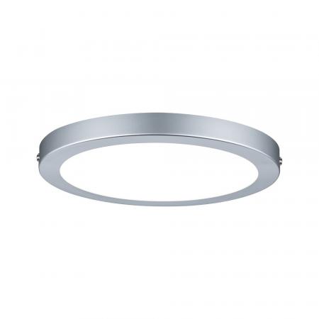 Besonders flaches LED-Deckenpanel Atria 22cm Chrom universalweißes Wohnlicht Paulmann 70933