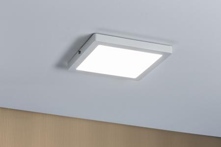 Weißes eckiges LED-Deckenpanel Atria 22x22cm in Weiß mit neutralweißem Licht Paulmann 70938