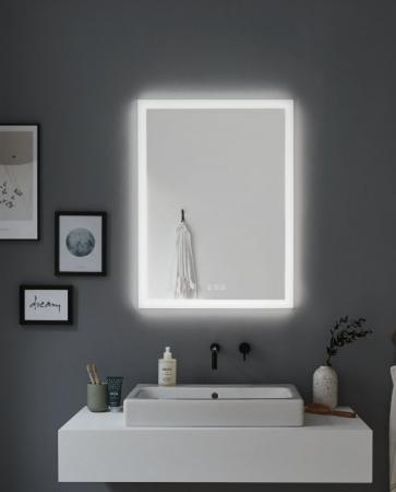 Beheizbarer eckiger LED-Badezimmerspiegel Paulmann 78951 HomeSpa mit WhiteSwitch-Funktion 60x80cm