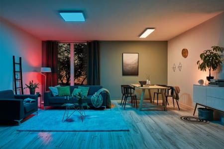 Ultraflaches ZigBee LED-Panel für die Decke Amaris Farbwechsel RGBW 60x60cm Weiß matt 230V Paulmann 79809