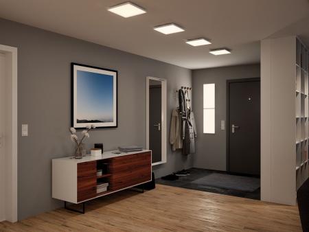 Smart Home LED Panel 295x295mm Weiß matt ZigBee Tunable White Rahmenlos Metall Paulmann 79825