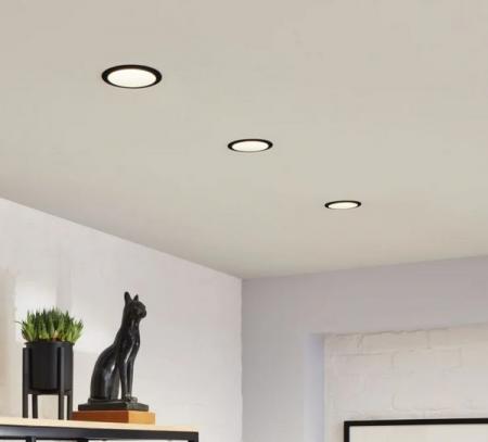 Paulmann 93408 Einbauleuchte Set Cole Coin 3StepDim rd starr LED 3x6.5W 2700K schwarz/silber