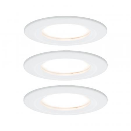 Paulmann 93460 Einbauleuchte Set Nova Coin rund starr LED 3x6.5W 2700K Weiß/Alu