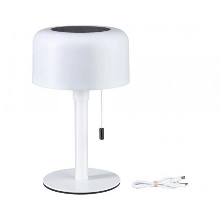 Paulmann  94606 Outdoor Solar Tischleuchte Bartja IP44 Weiß USB