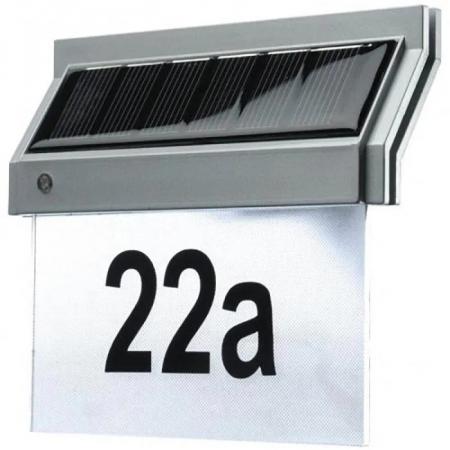 REV Ritter Solar Hausnummernleuchte mit LED 18x16x5cm, incl. Zahlen-/Buchstabensatz