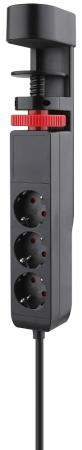 REV ChiliTec Steckdosenleiste für Tischmontage REV 3-fach, 3m Kabel, USB-A /USB-C