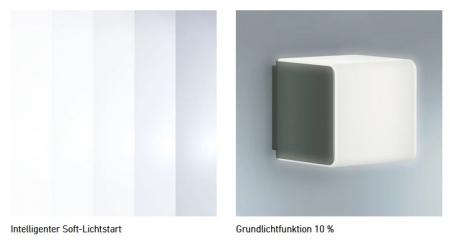 STEINEL L 830 SC LED Außenwandleuchte mit Sensor in Würfelform mit Bluetooth - Silber