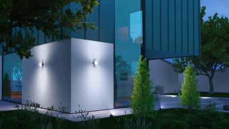 STEINEL L 835 C LED-Außenwandlampe in Würfelform mit Bluetooth - Anthrazit