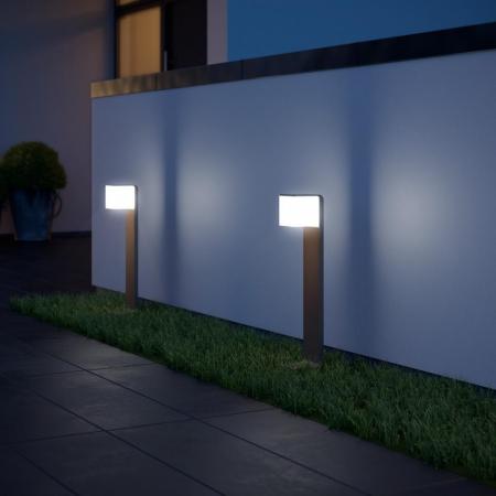 STEINEL GL 80 C LED-Sensor Wegeleuchte Bluetooth-Sensorleuchte Silber