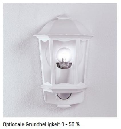 STEINEL L 190 Sensor-Außenwandlampe in Weiß - nostaglische Laternenform