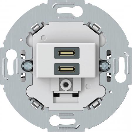 Berker 270429 USB Unterputz, C+C PD20W, rund, pw matt