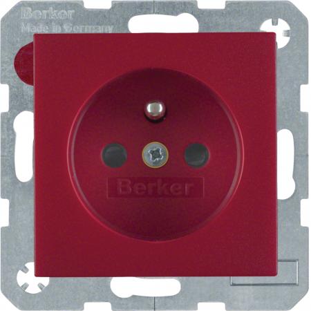 Berker 6765760062 Steckdose m SK-Stift e BS S.1/B.3/B7 rot