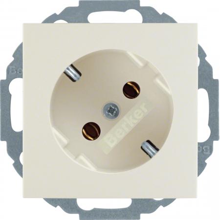 Berker 47278982 Steckdose SCHUKO 45° S.1/B.x weiß gl