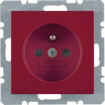 Berker 6765768962 Steckdose m SK-Stift e BS S.1/B.3/B7 rot
