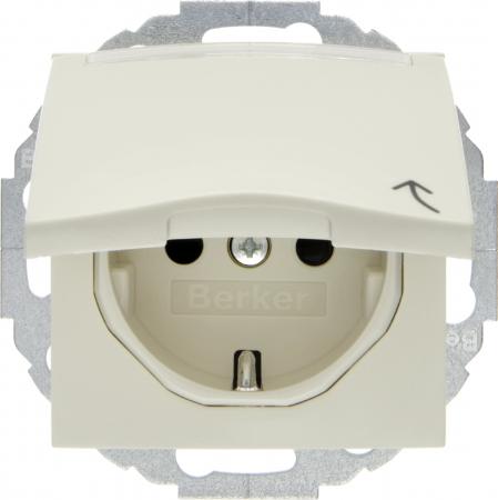 Berker 47468982 Steckd. SCHUKO m KD u BF S.1/B.x weiß gl